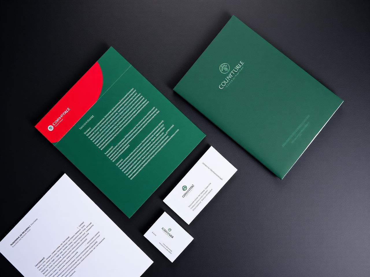 Luxury corporate stationery set printed in Dubai